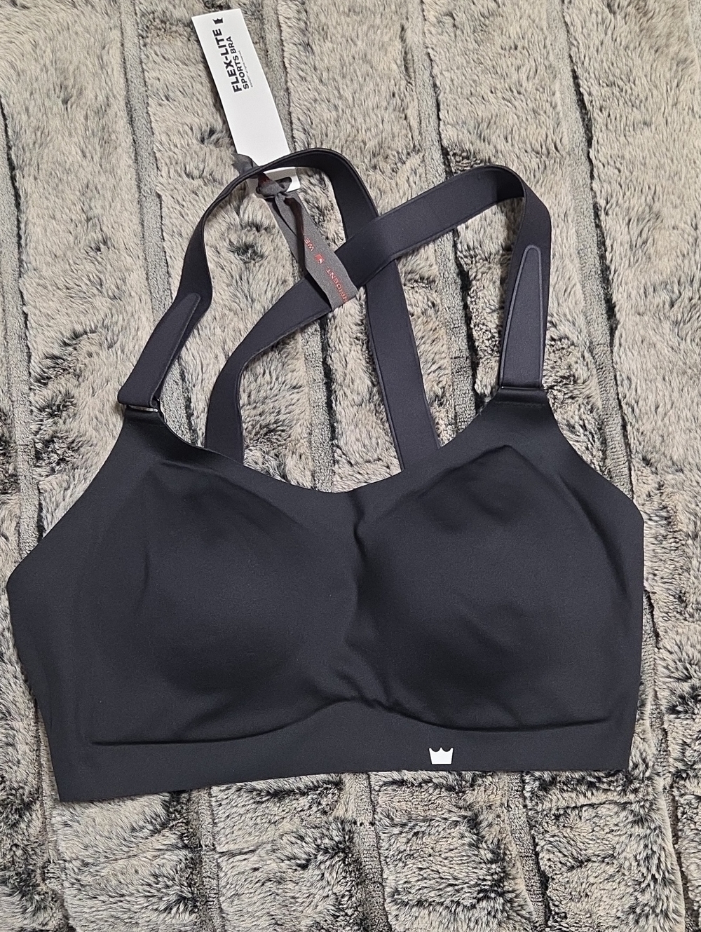 SHEFIT Black Adjustable-Back Sports Bra